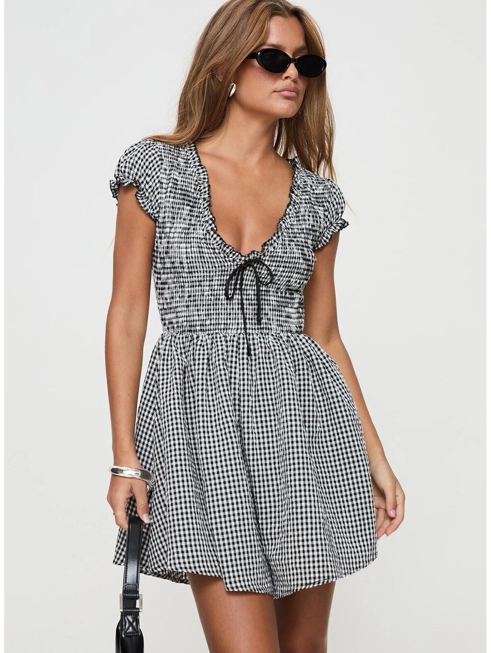Princess Polly Romper Size US 12 Wescott Gingham Playsuit Smocked Girly